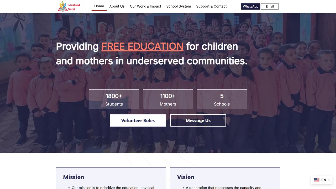Mustard Seed Project screen 1